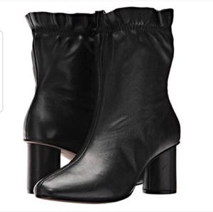 NWOT circular heel leather booties.
